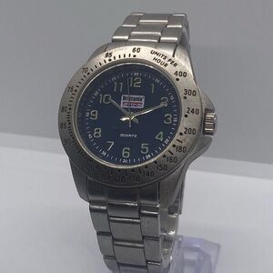 Brittania Silver and Blue Men's Quartz Watch